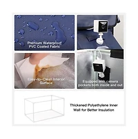 Flagship Outdoor Heated Cat House — Navy Blue