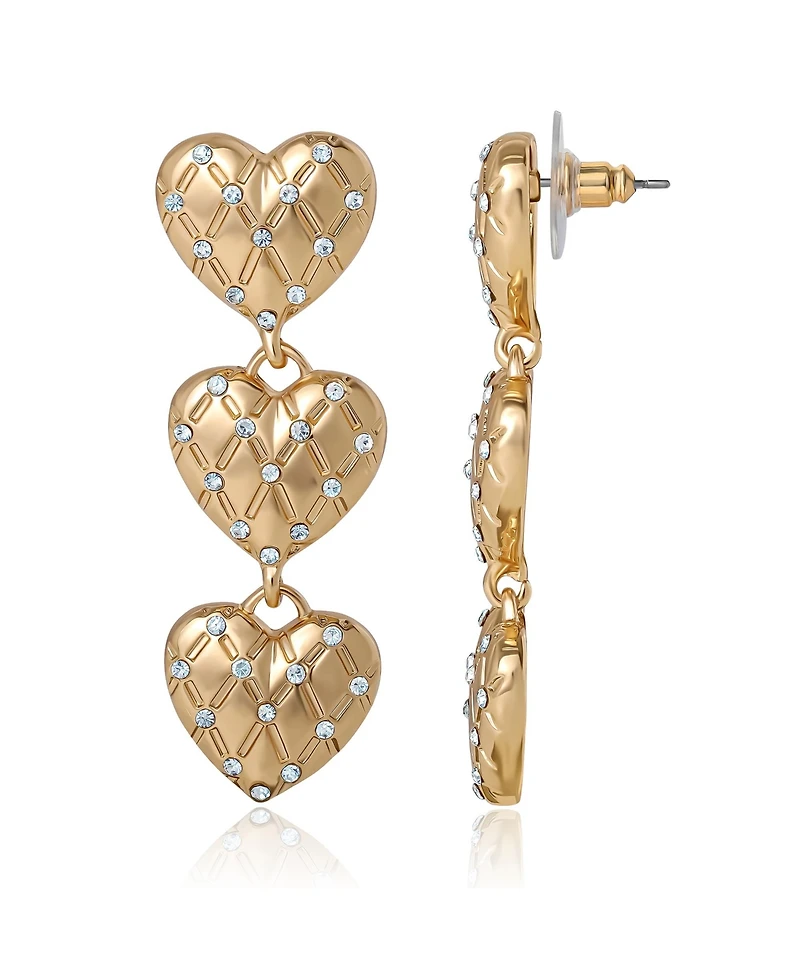 Juicy Couture Triple Heart Drop Earrings