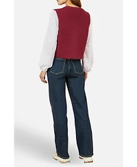 Yumi Women's Knitted Pullover Waistcoat