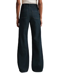 Reiss Women's Patch-Pocket Flared Jeans
