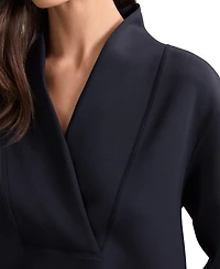 Reiss Women's Interlock Shawl-Neck with Modal Sweatshirt