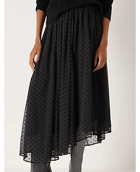 Hush Women's Asymmetrical Flocked Spot Skirt
