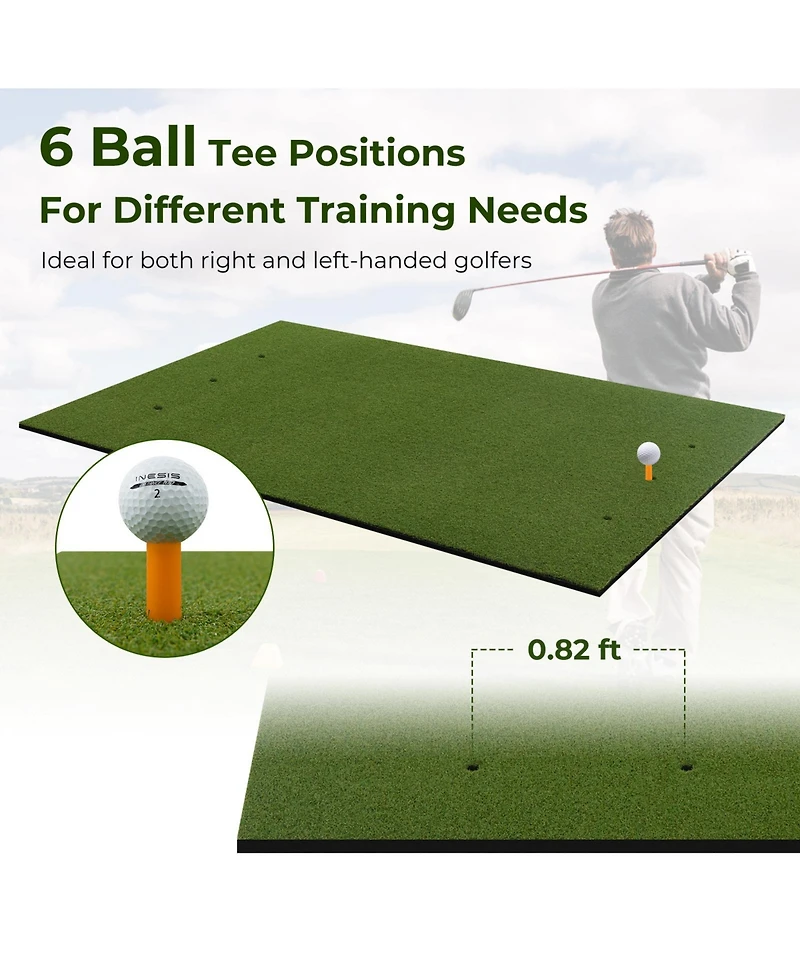 Skonyon 5 x 3 ft Artificial Turf Grass Practice Mat for Indoors and Outdoors-20mm