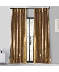 Half Price Drapes Golden Spice Faux Silk Taffeta Blackout Curtain