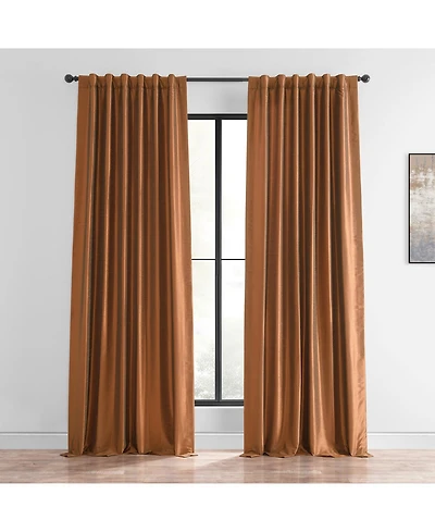 Half Price Drapes Mist Greige Vintage Textured Faux Dupioni Silk Curtain