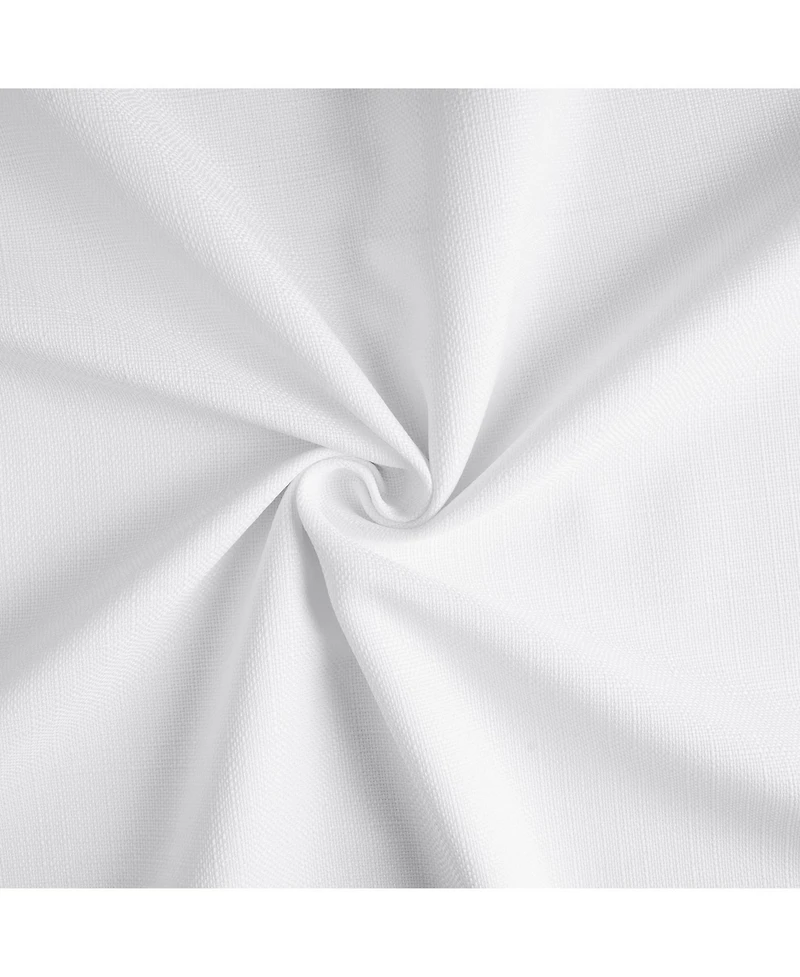 Half Price Drapes Dove White Italian Faux Linen Room Darkening Curtain