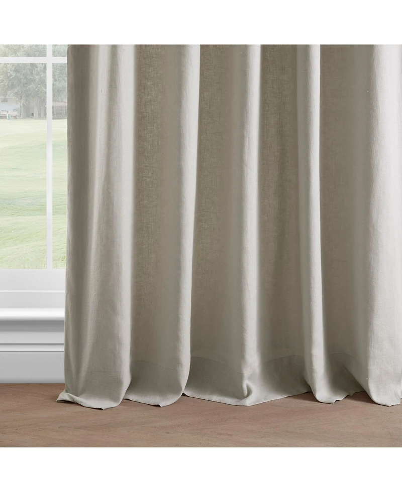 Half Price Drapes Fresh Khaki French Linen Room Darkening Curtain