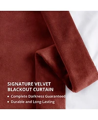Half Price Drapes Signature Velvet Blackout Curtain