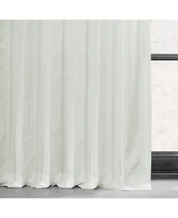 Half Price Drapes Eggshell Faux Silk Taffeta Blackout Curtain
