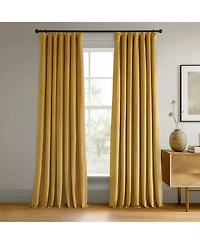 Half Price Drapes Fool's Gold Signature Velvet Blackout Curtain