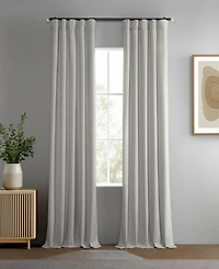 Half Price Drapes Boho Chic Faux Linen Blackout Curtain Pair (2 Panels