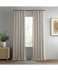 Half Price Drapes Boho Chic Faux Linen Blackout Curtain Pair (2 Panels