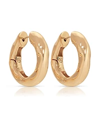 Ettika Gold Plated Molten Hoop Earrings