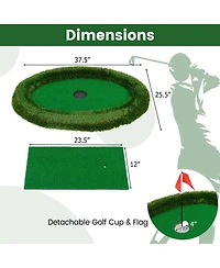 Skonyon Floating Golf Green Oval Floating Chipping for Pool