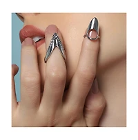 Women's The Piercer Nail Rings - Metallic Silver (Set Of 2)