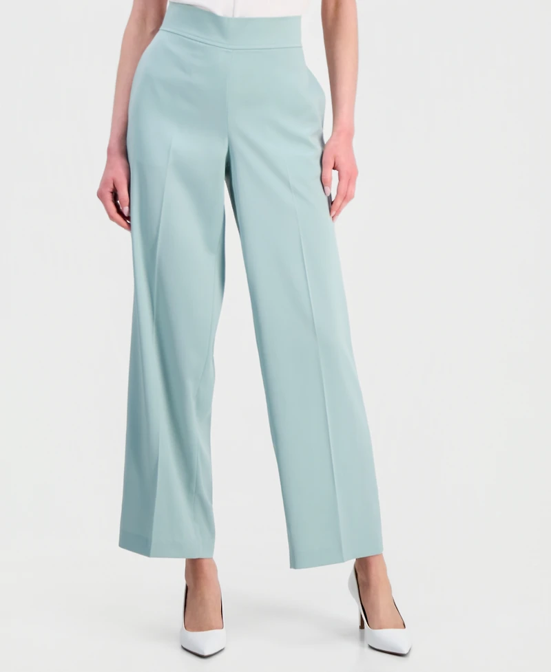 Anne Klein Women's Pull-On High-Rise Wide-Leg Pants