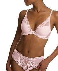 Natori Women's Feathers Lace Contour Underwire Plunge Bra 730023