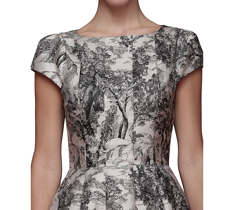 Avec Les Filles Women's Cap-Sleeve Mini Dress