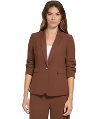 Dkny Petite Madison 1-Button Long-Sleeve Jacket