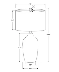 Monarch Specialties Lighting 27" Ceramic Table Lamp