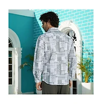 Campus Sutra Men's Flint Grey Verve-Impressionistic Shirt