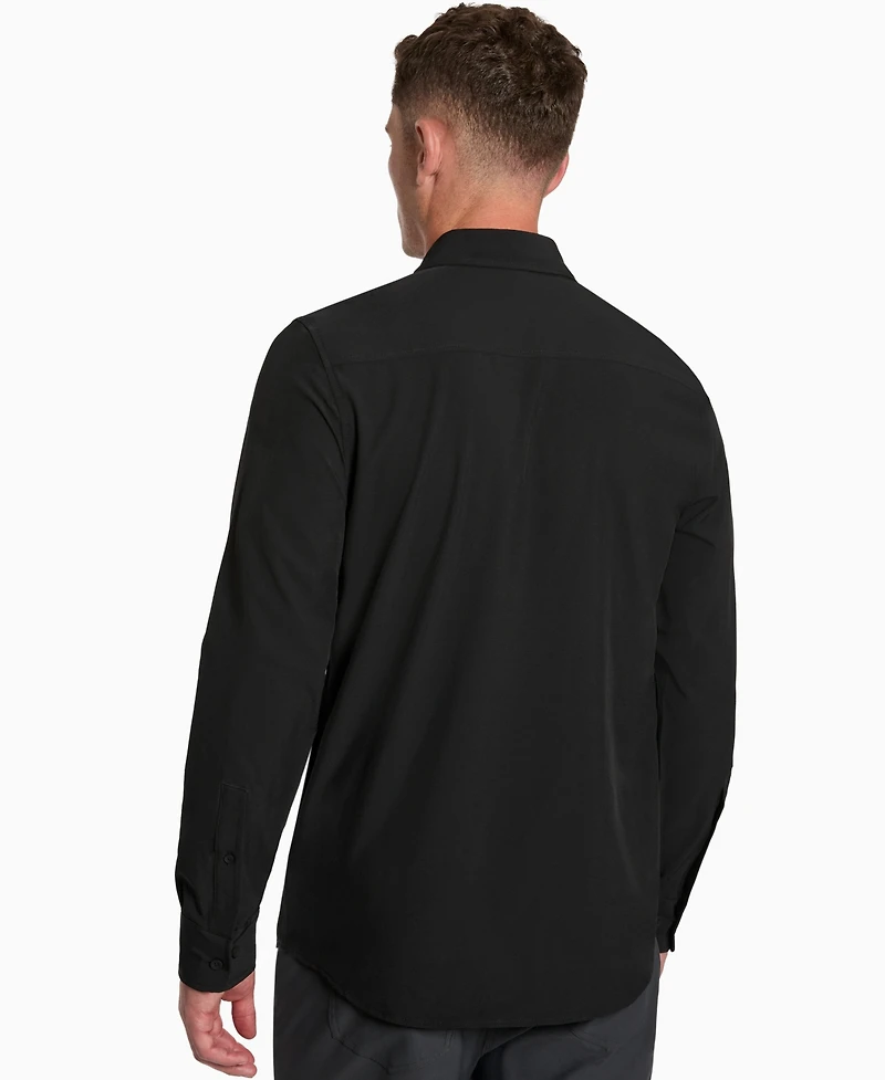 Kenneth Cole Men's Solid Slim Fit Performance Shirt