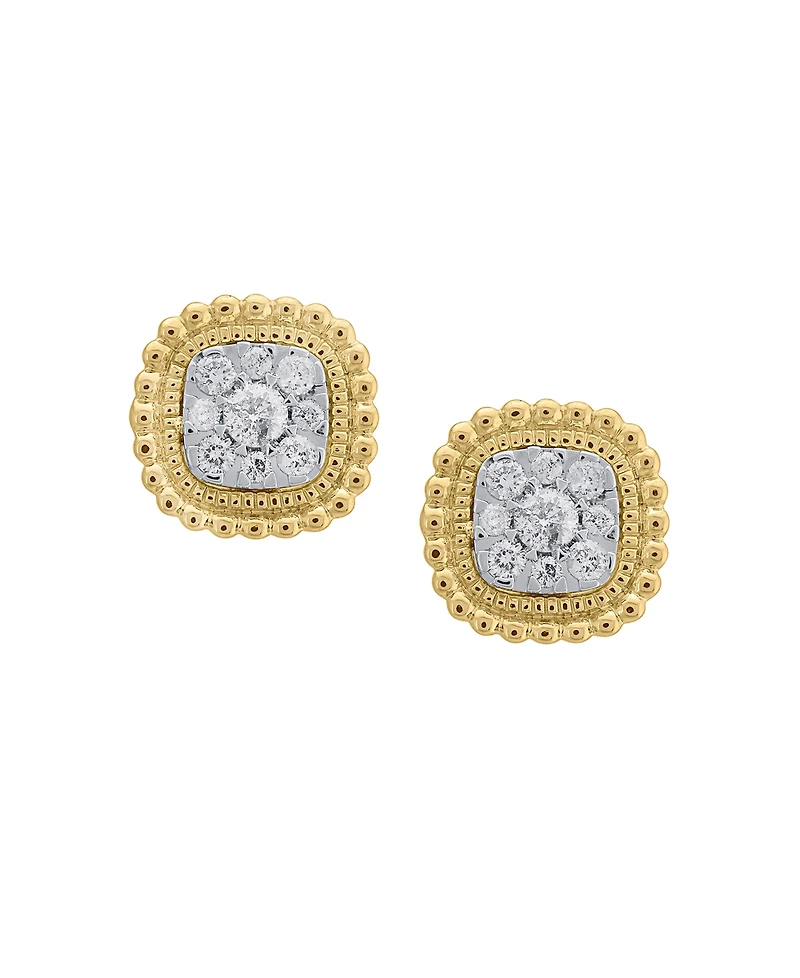 Macy's Diamond Earrings (1/5 ct. t.w.) in 10k Yellow Gold