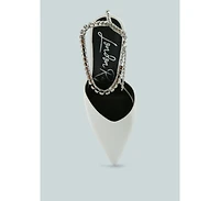 joyce diamante embellished stiletto mule sandals