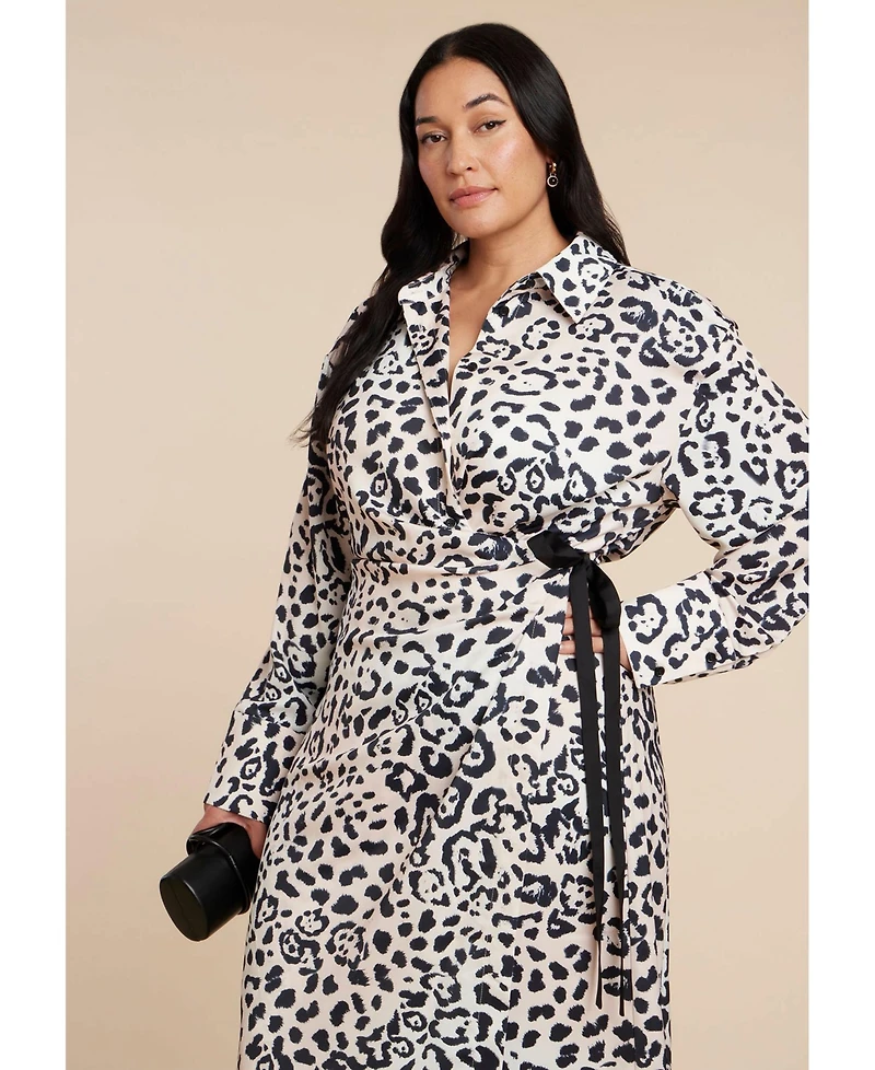 Eloquii Plus Wrap Detail Maxi Dress