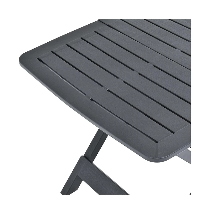 vidaXL Folding Patio Table Anthracite 31.1"x28.3"x27.6" Plastic