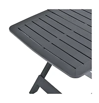 vidaXL Folding Patio Table Anthracite 31.1"x28.3"x27.6" Plastic