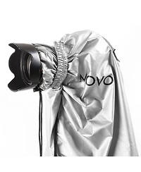 Movo CRC03 Extra-Long Waterproof Rain Coat for Dslr Camera, Lens & Tripod (Metallic Gray)