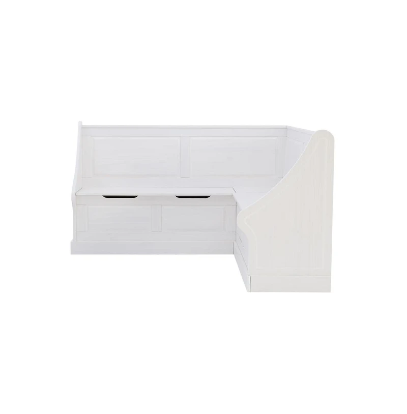 Linon Tobin Corner Breakfast Nook, White