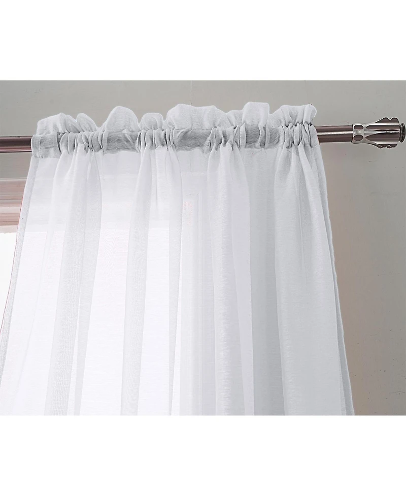 Rt Designer Collection Celine Sheer Luxurious Modern Design Curtain Panel 54" x 84