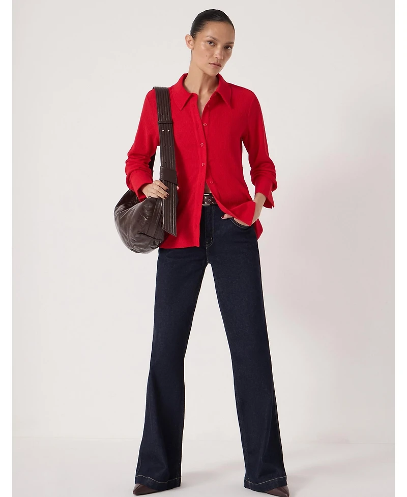 Hush Women's Textured Slim Shirt