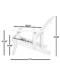 Streamdale Furniture Acacia Wood Folding Adirondack Chair - Rustic Design