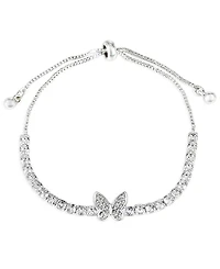 Giani Bernini Fine Silver Plated Cubic Zirconia Butterfly Bracelet and Stud Earrings Set