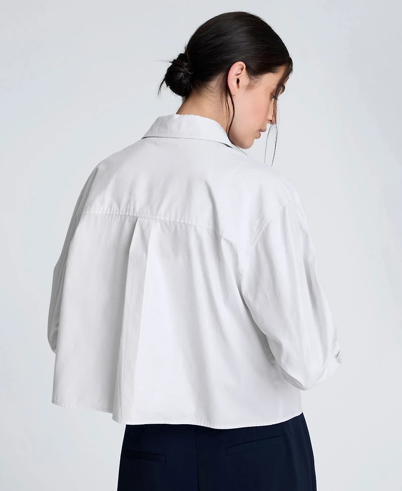 Kenneth Cole Women's Pleat Detail Cropped Jacket