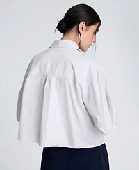 Kenneth Cole Women's Pleat Detail Cropped Jacket