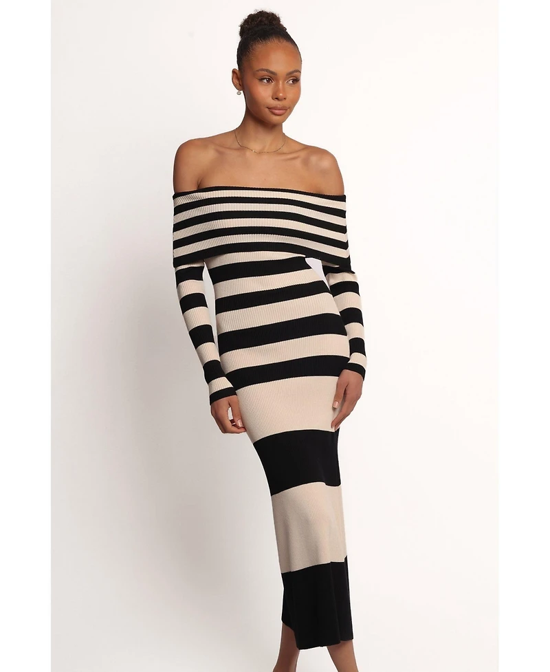 Petal and Pup Women's Banks Off Shoulder Knit Dress