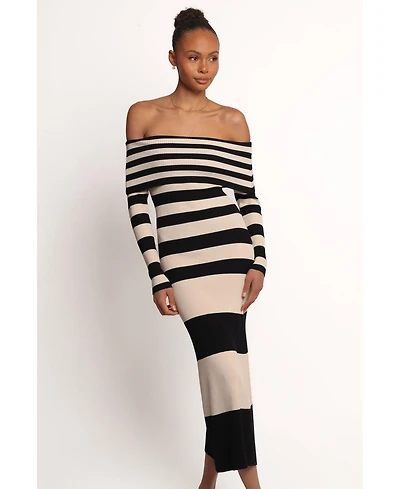 Petal and Pup Women's Banks Off Shoulder Knit Dress