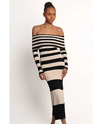 Petal and Pup Women's Banks Off Shoulder Knit Dress