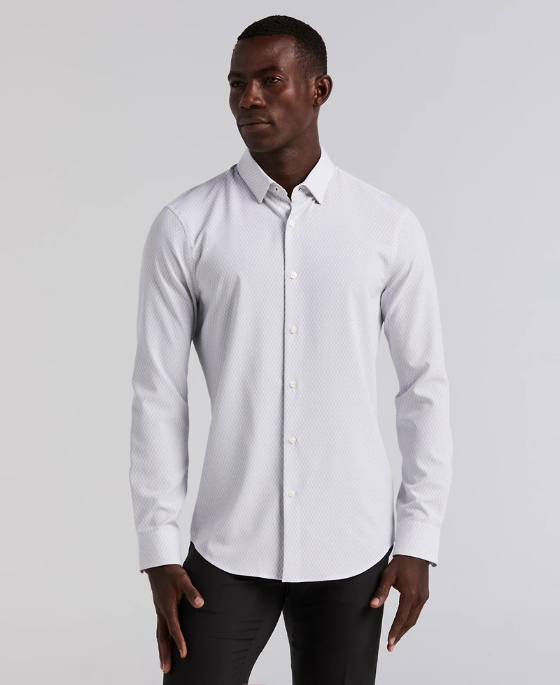 Perry Ellis Men's Slim-Fit Diamond Geo Print Shirt