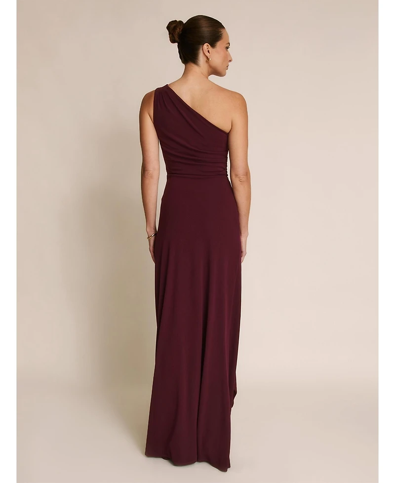 Six Stories Women's One Shoulder Drape Stretch Bridesmaid Dress