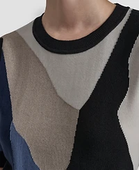 Dkny Women's Short-Sleeve Color-Block Sweater