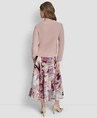 Dkny Women's Long-Sleeve Round Neck Sweater