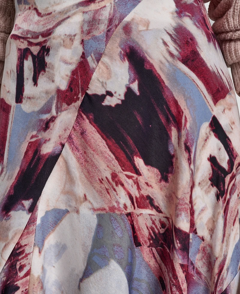 Dkny Women's Printed Bias-Cut A-Line Midi Skirt