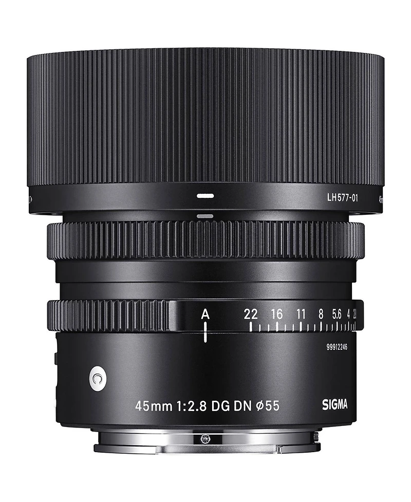 Sigma 45mm f/2.8 Dg Dn Contemporary Lens for Sony E-Mount Bundle With 55mm Filter Kit, Flex Lens Shade, Lens Pouch, Lens Cleaner, Cleaning Kit, Corel
