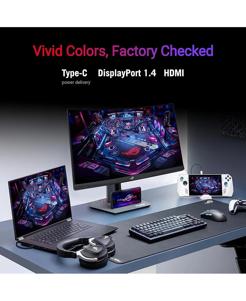 Asus Rog Strix XG27WCMS 27" 16:9 Wqhd 280Hz Curved Fast Va Lcd Hdr Gaming Monitor