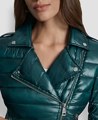 Dkny Jeans Women's Lightweight Zip-Front Puffer Jacket